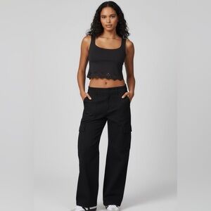 Double Zero NWT Women's Black Cargo Jeans in Lovely Large and Spicy Small